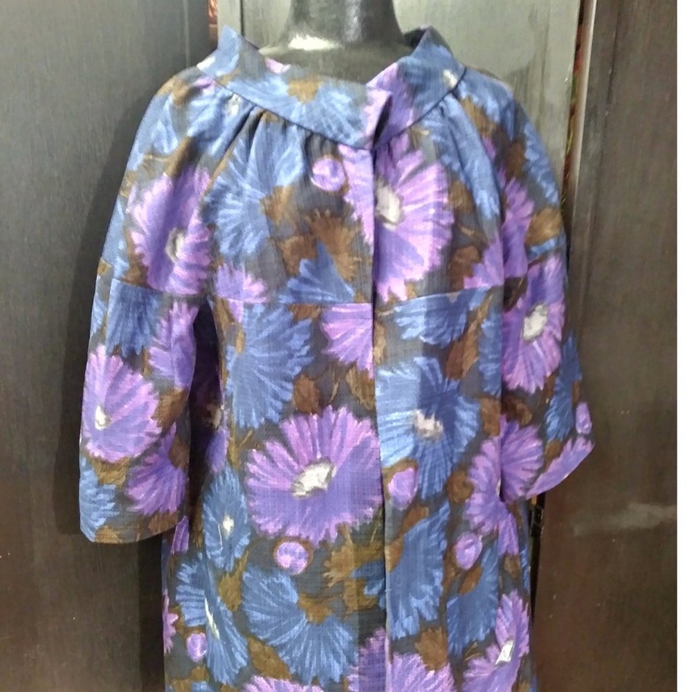 classic  BARBARA TFANK, cotton linen flowered coat